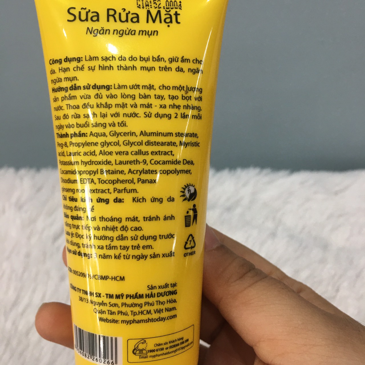 Sữa rửa mặt sáng da ngừa mụn SH Today Vàng