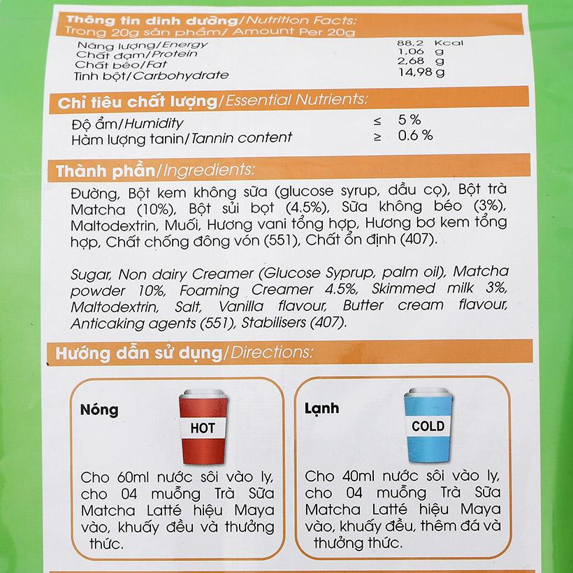 BỘT TRÀ SỮA MATCHA LATTE  - TÚI 1KG