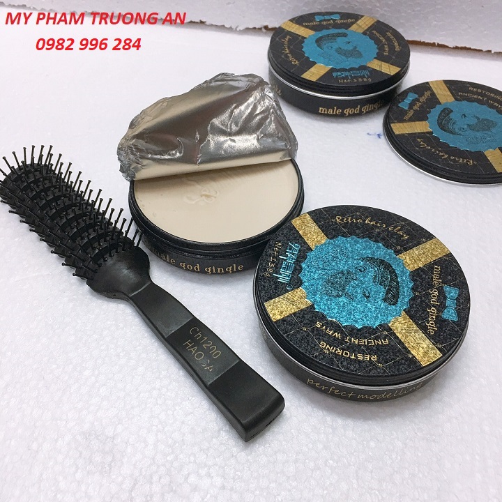Tặng lược tạo kiểu cao cấp Sáp Vuốt Tóc Nam Pomade Male God Gingle
