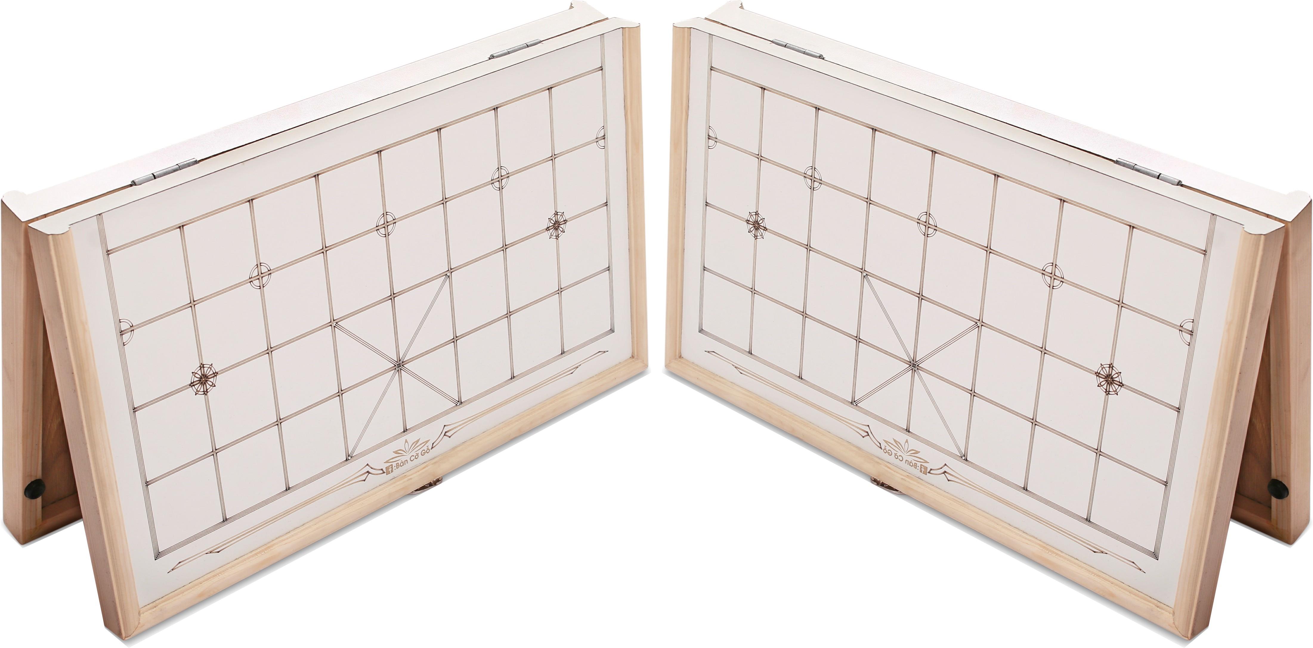 Bộ 2 bàn cờ gỗ loại gấp