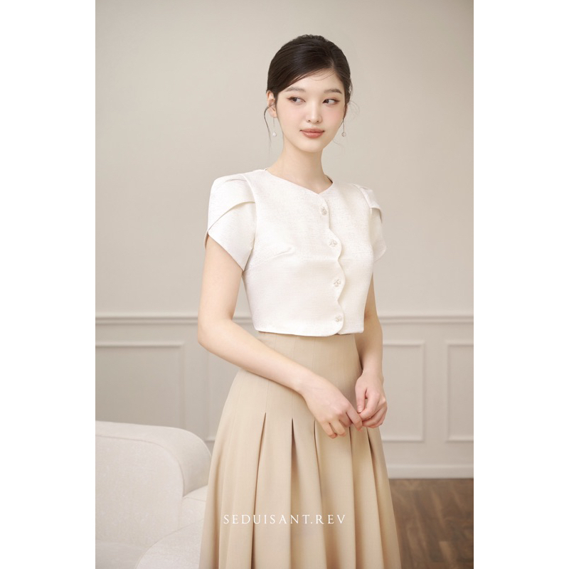 Audrey Top - áo croptop tafta gấm SEDUISANT.REV