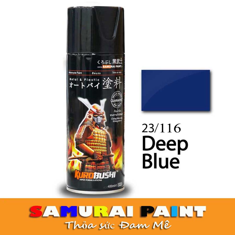 Sơn samurai màu xanh đậm - Chai sơn màu xanh đậm 116 sơn xịt samurai