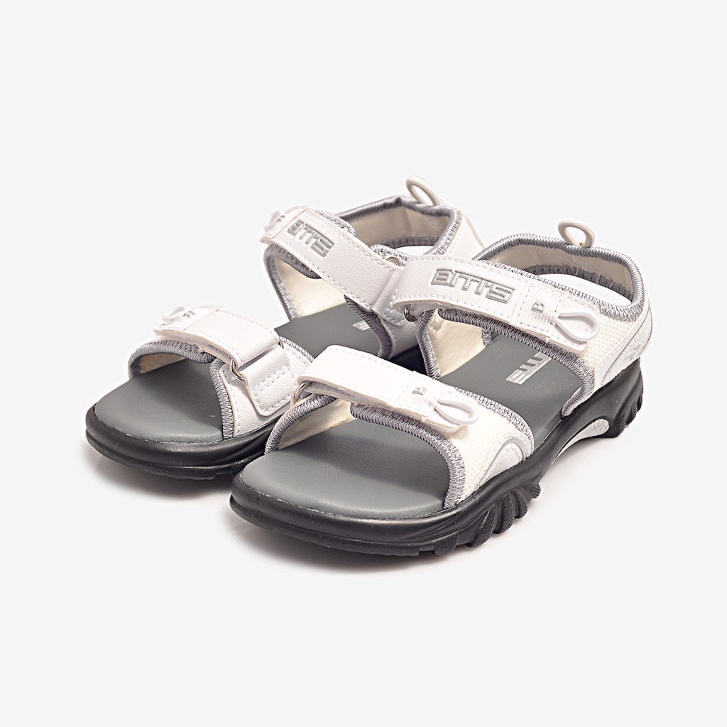 [HOÀN XU]  GIÀY SANDAL QUAI HẬU HỌC SINH BÉ TRAI BITI'S PU DPB059201 (TRẮNG) - BITIS
