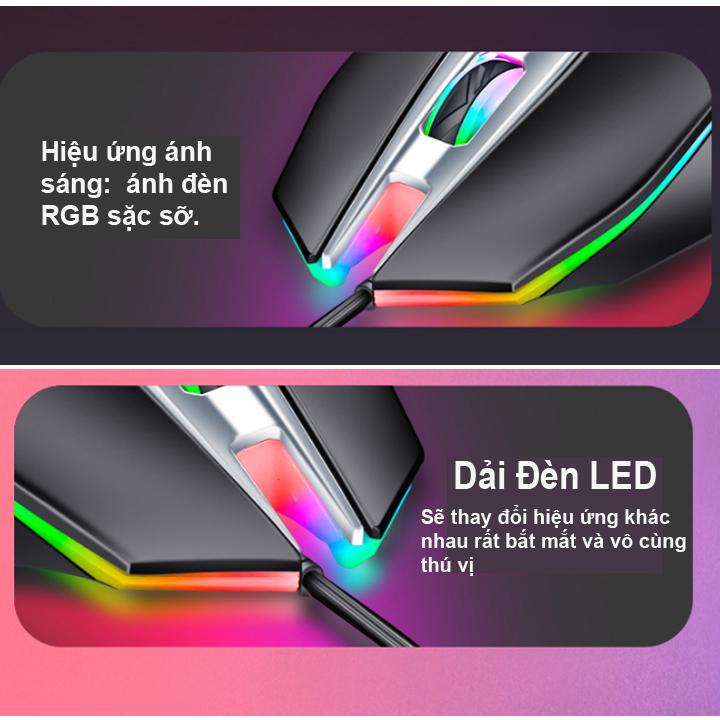Chuột Game K-SNAKE M5 Đèn led RGB màu tự thay đổi