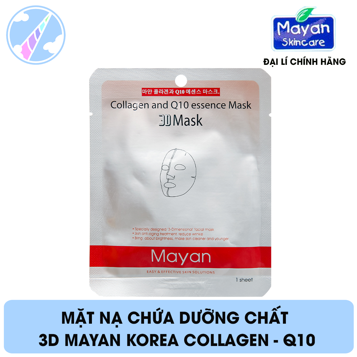 Mặt Nạ MAYAN Korea Collagen 3D Mask