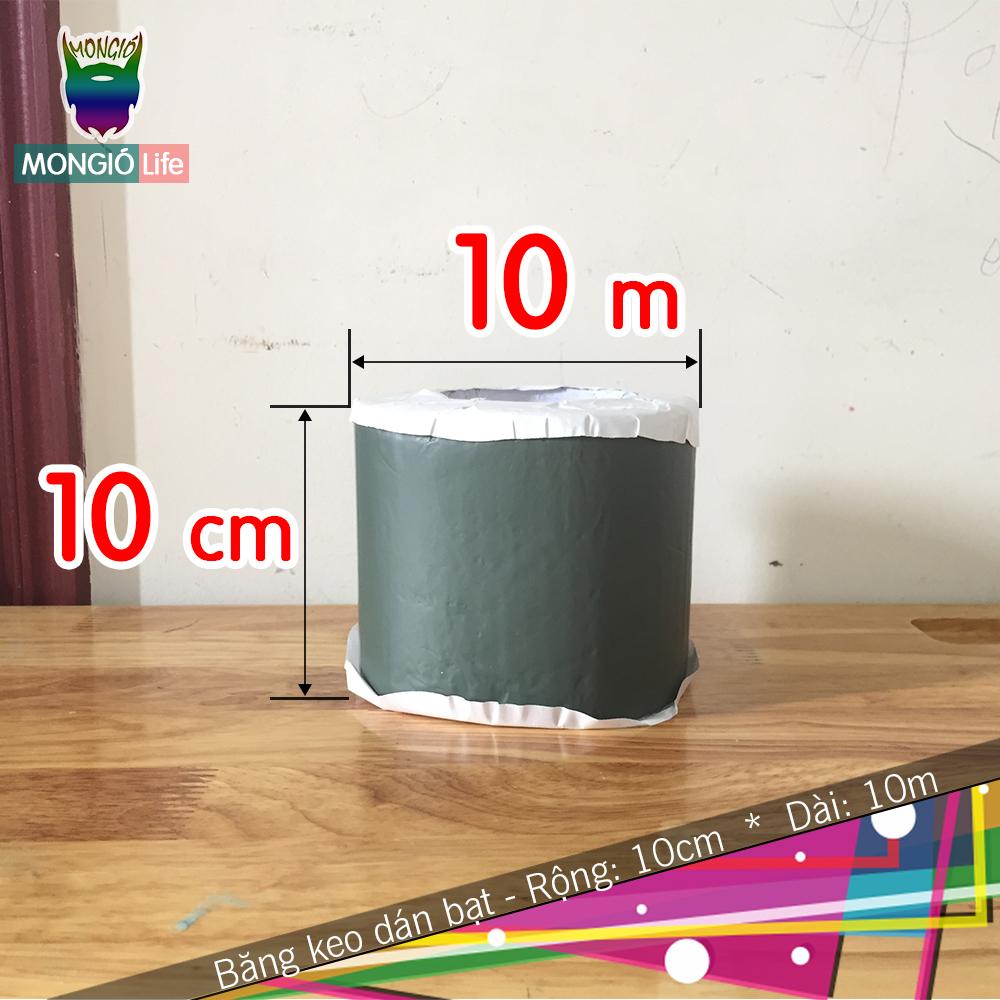 Băng Keo Dán Bạt HDPE Nuôi Trồng Thủy Sản, Chống Thấm Bê Tông, Mái Tôn - 10cm x 10m (Màu Xanh lục)