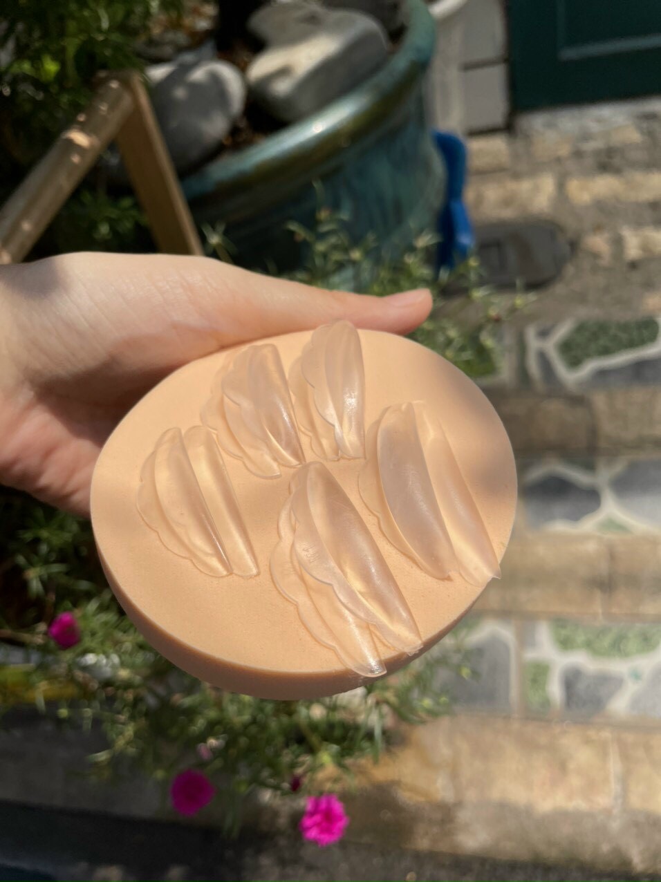 Bộ trục silicon uốn mi collagen 6D trắng, hồng