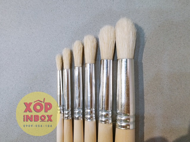 Bộ cọ đầu tròn lông heo WeiYiMei 6pc