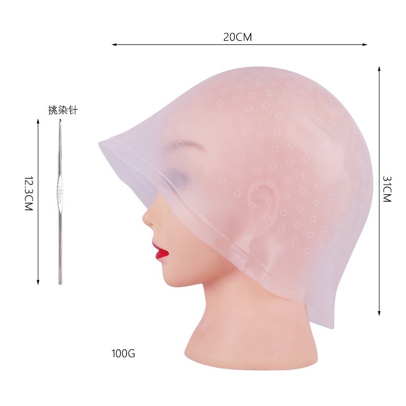 Mũ móc Light tóc kèm móc, nón móc light silicon cho Barber Salon