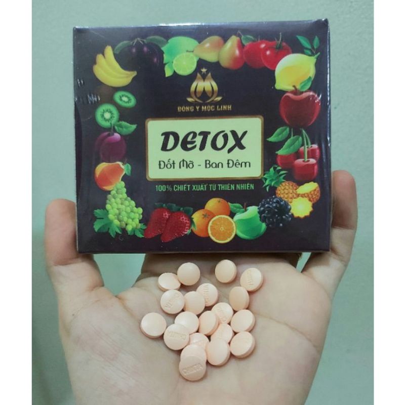 50 viên Detox thải mỡ ban đêm Detox Mộc Linh X3