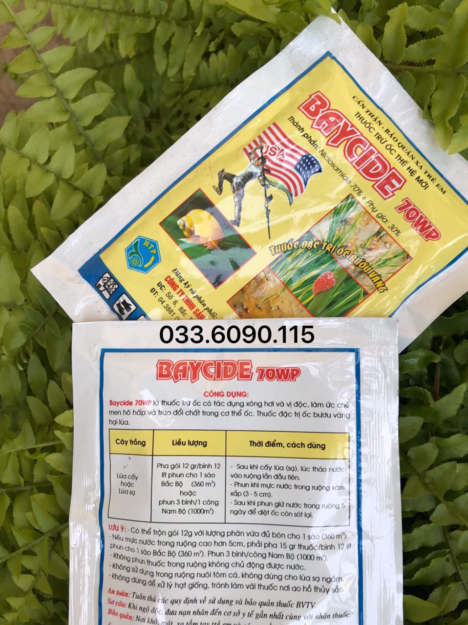3 gói ốc bươu vàng BAYCIDE 70WP
