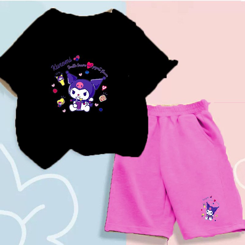 Set áo quần legging lửng gấu kurumi hottrends 2023 dễ thương cho bé gái