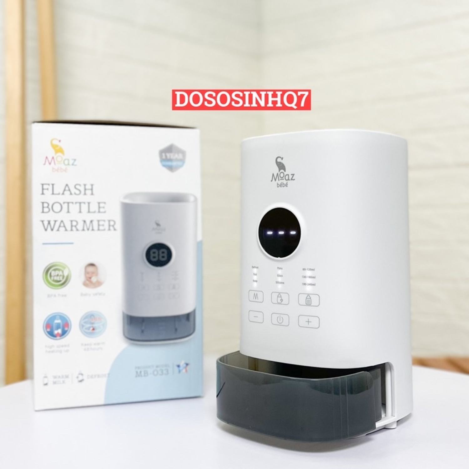 Máy hâm sữa thông minh siêu tốc Moaz BéBé MB033