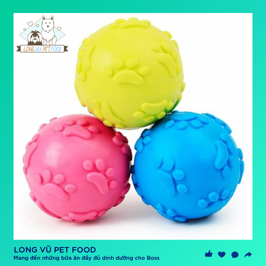 Bóng đồ chơi cao su đồ chơi cho chó mèo, đồ chơi cho chó, đồ chơi cho mèo, đồ thú cưng - Long Vũ Pet Food