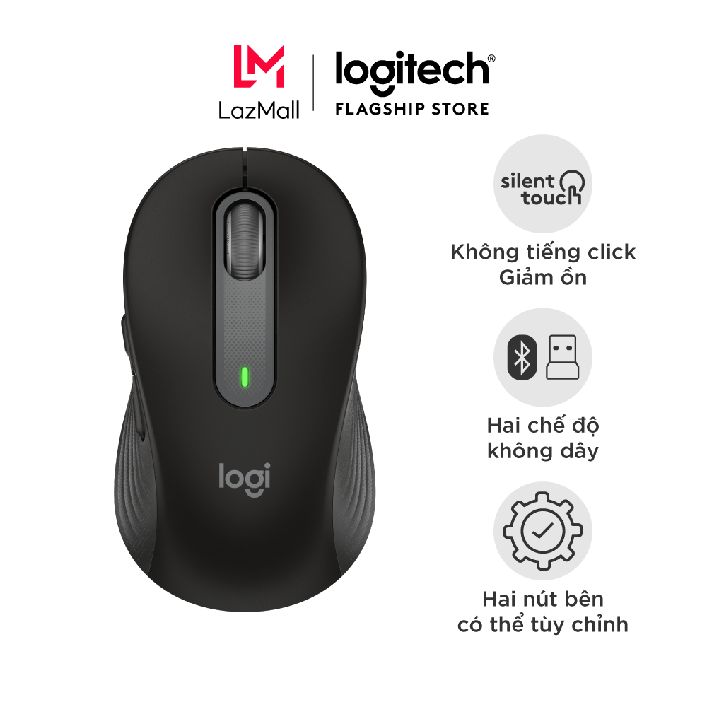 [Sale] Chuột không dây bluetooth Logitech Signature M650 (M) - Đen