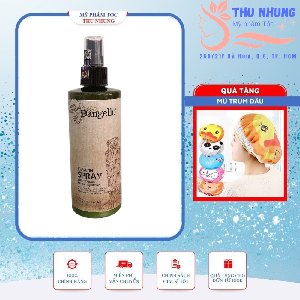[+Tặng mũ trùm][DANGELLO CHÍNH HÃNG] Xịt Dưỡng tóc Keratin D'angello 250ml
