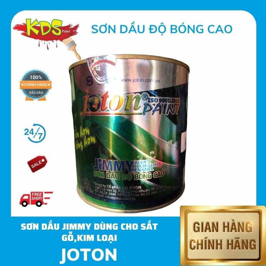 [HCM][FreeShip ] KDLZDSơn dầu joton Jimmy (màu thường)  là dòng sơn gốc dầu đa dụng có độ bóng cao cho cả nội thất và ngoại thất. sử dụng rộng rải cho các bề mặt kim loại gỗ