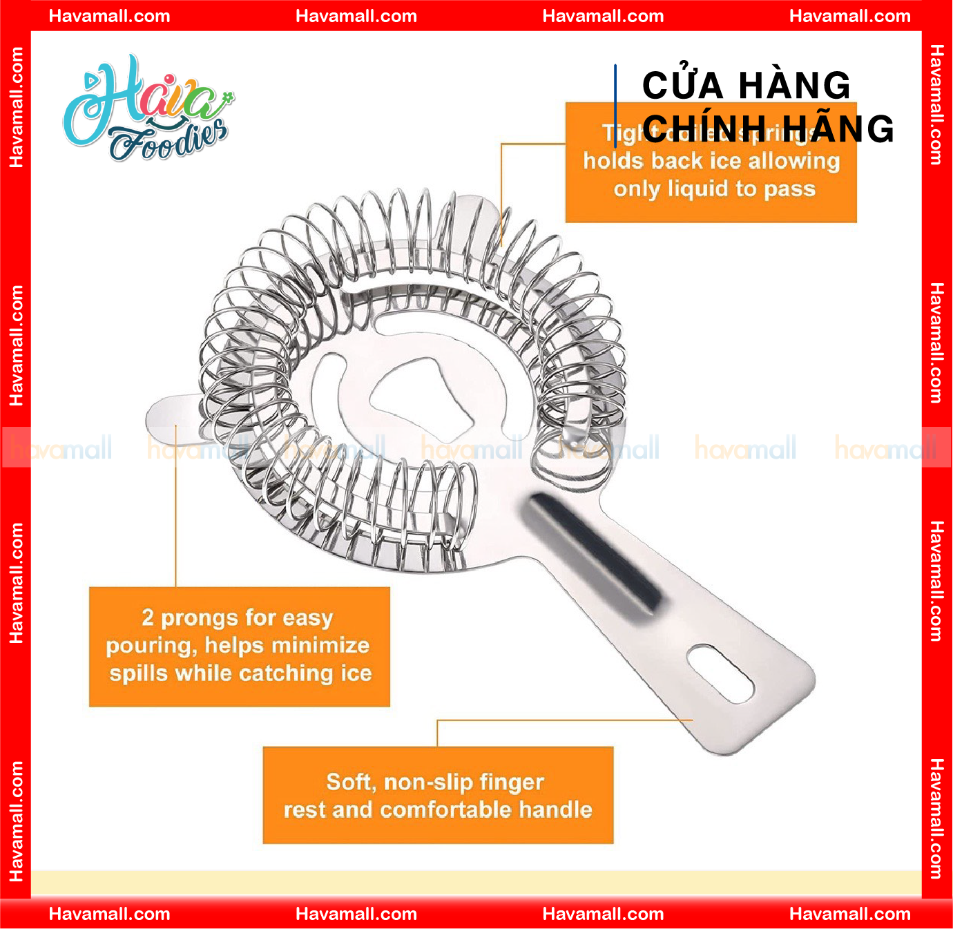 Nắp Chặn Đá Inox Có Lò Xo – Hawthrone Strainer