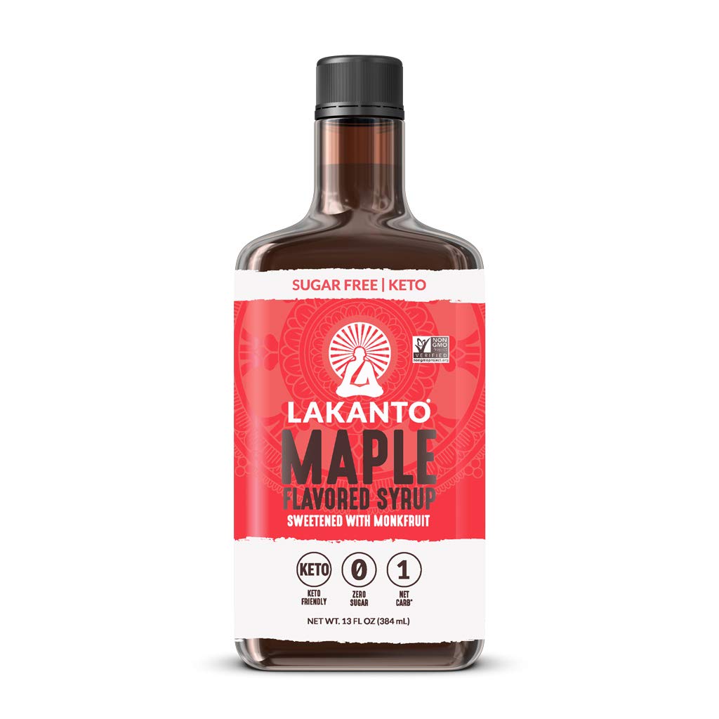 Syrup lá phong không đường Lakanto Sugar Free Maple Syrup - Monk Fruit Sweetener384ml (eat clean, keto ,gymer, ăn kiêng )