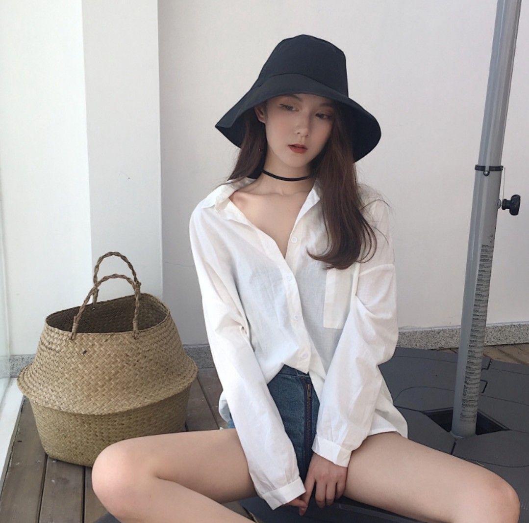 Áo sơ mi tay dài phom rộng Ulzzang 11316