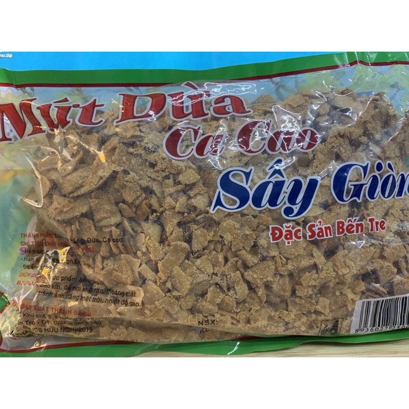 [HCM]Mứt dừa cacao sấy giòn 500g