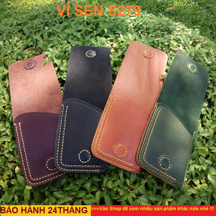 [HCM][ CÓ VIDEO THẬT] Ví sen handmade da bò thật 100%