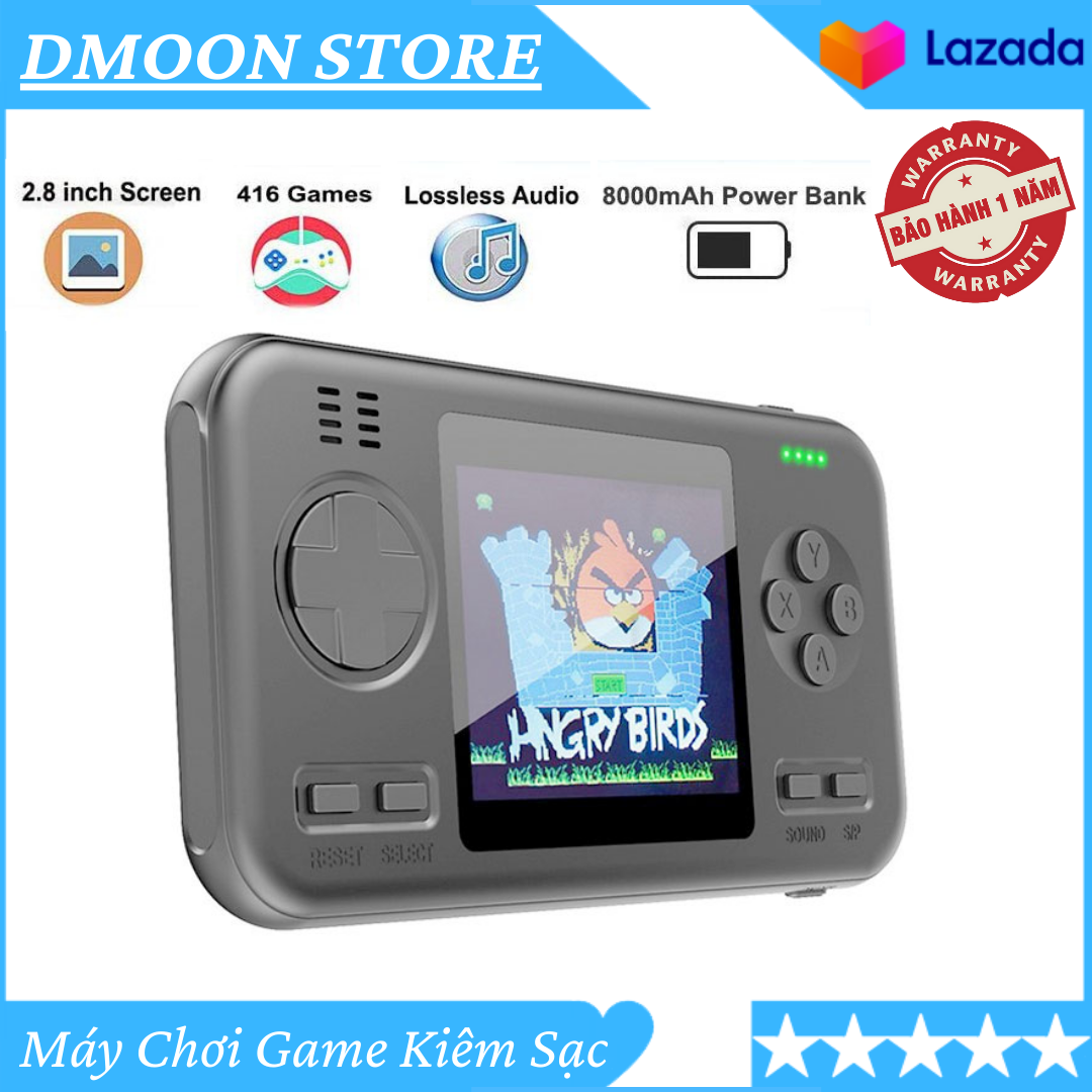 Máy Chơi Game Cầm Tay 416 Game Kiêm Pin Sạc Dự Phòng 8000 mAh - Bảo Hành 12 Tháng