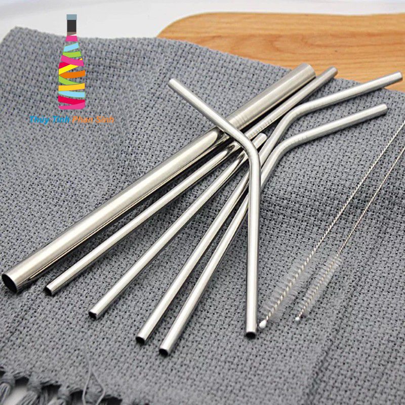 Set 5 Ống hút Inox Pi12  giá 9k/ cây