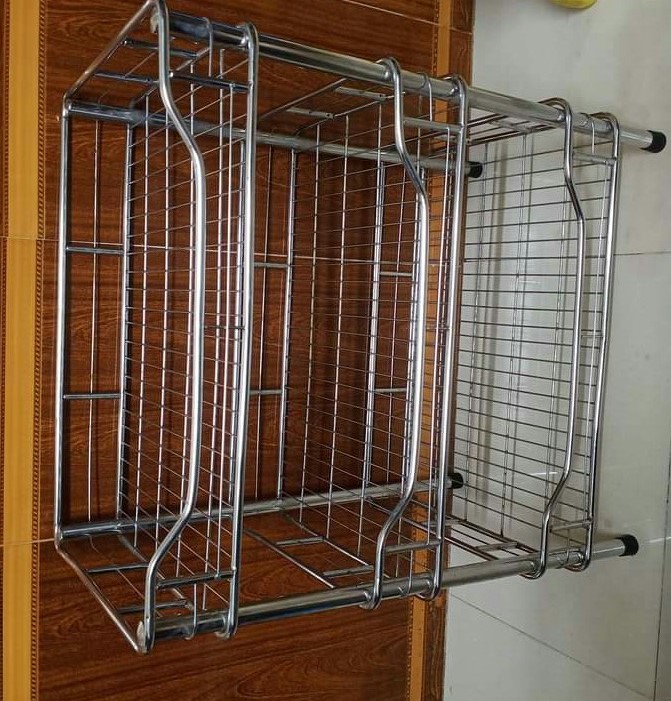 KỆ CHÉN 3TẦNG INOX CAO CẤP 30X50 CAO 69