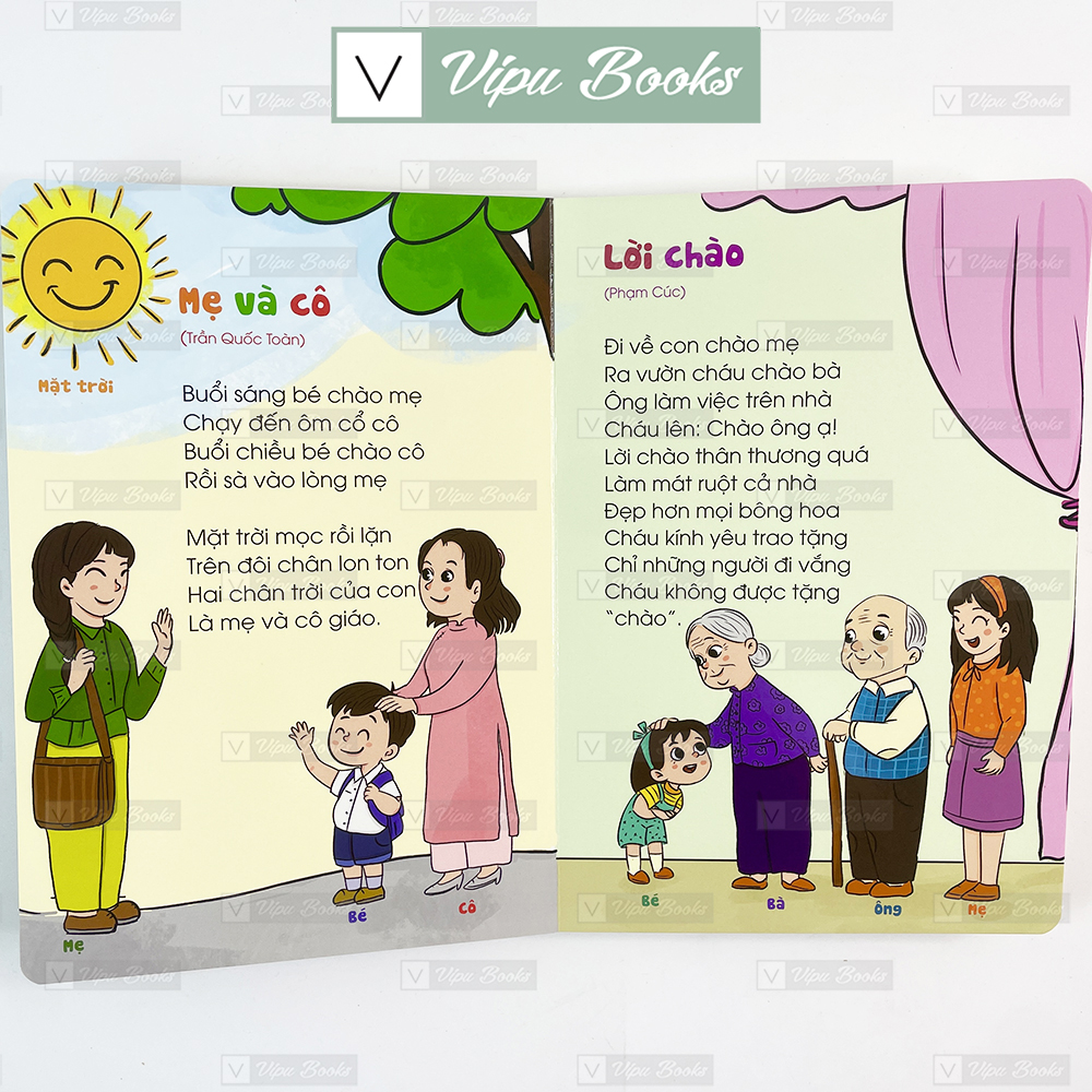 Sách - Thơ Cho Bé Học Nói - Giúp Phát Triển Ngôn Ngữ Và Giao Tiếp ( Bìa Cứng )