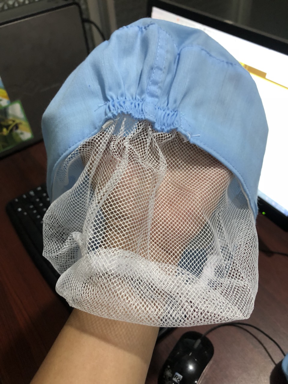 NÓN VẢI TRÙM TÓC KẾT HỢP LƯỚI