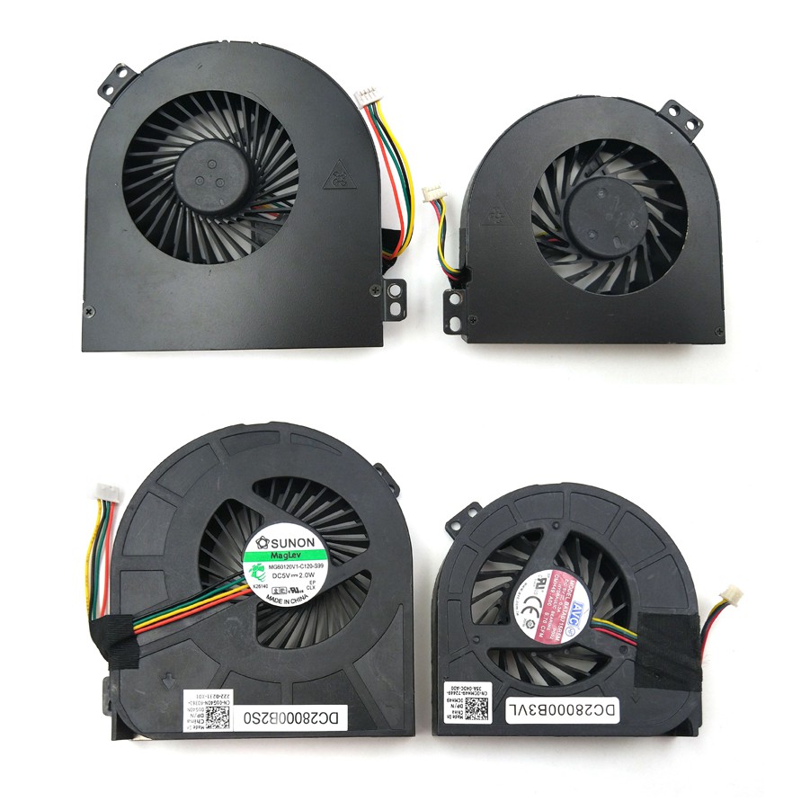 QUẠT FAN LAPTOP DELL M4800 (CPU-TO / GPU-NHỎ) dành cho DÂY ĐEN NẰM NGOÀI dành cho Precision M4700 M4800