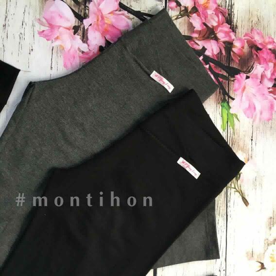 Combo 2 quần Bầu dài cạp chéo (2 màu: Đen+xám) Chất cotton co giãn 4 chiều