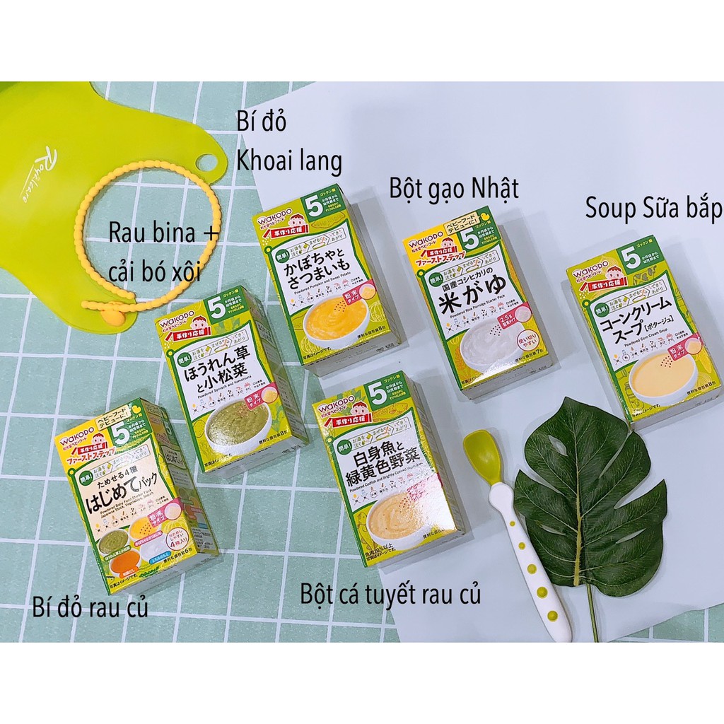 Bột ăn dặm Wakodo cho bé từ 5 tháng - Nhật Bản