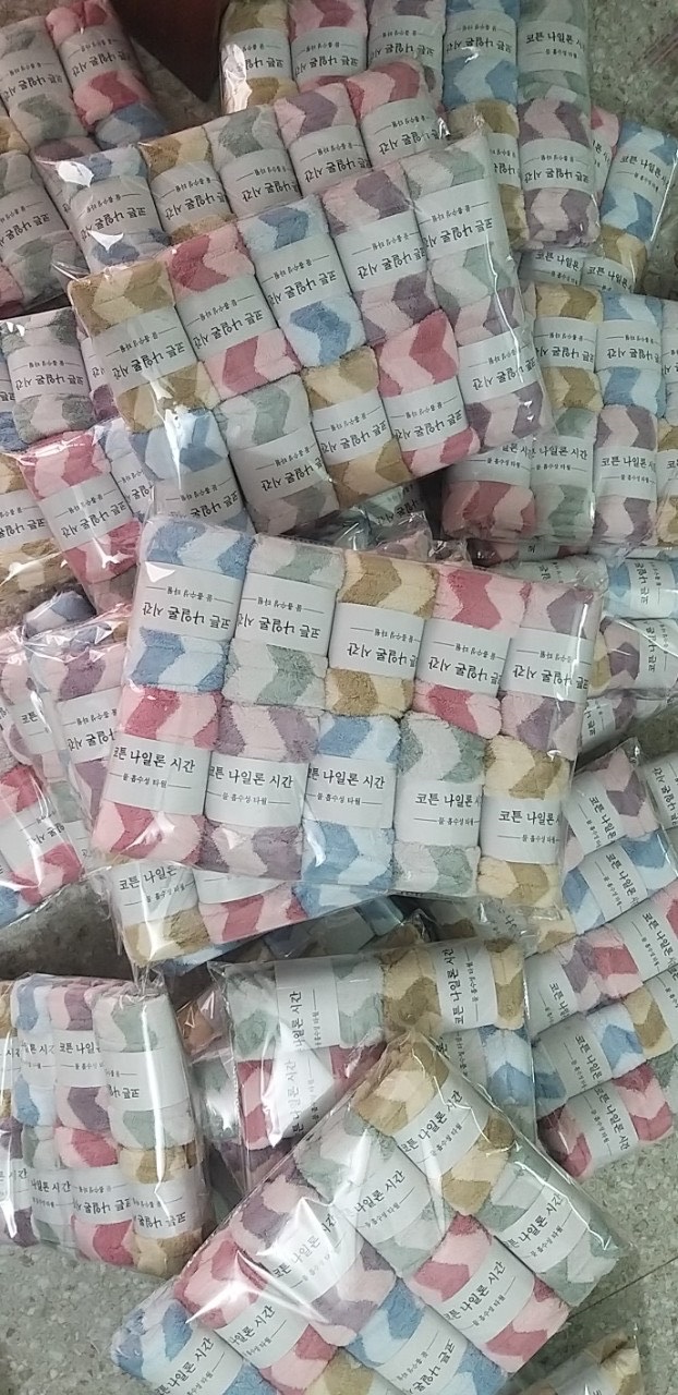 Combo 10 khăn mặt lông cừu Hàn Quốc cao cấp