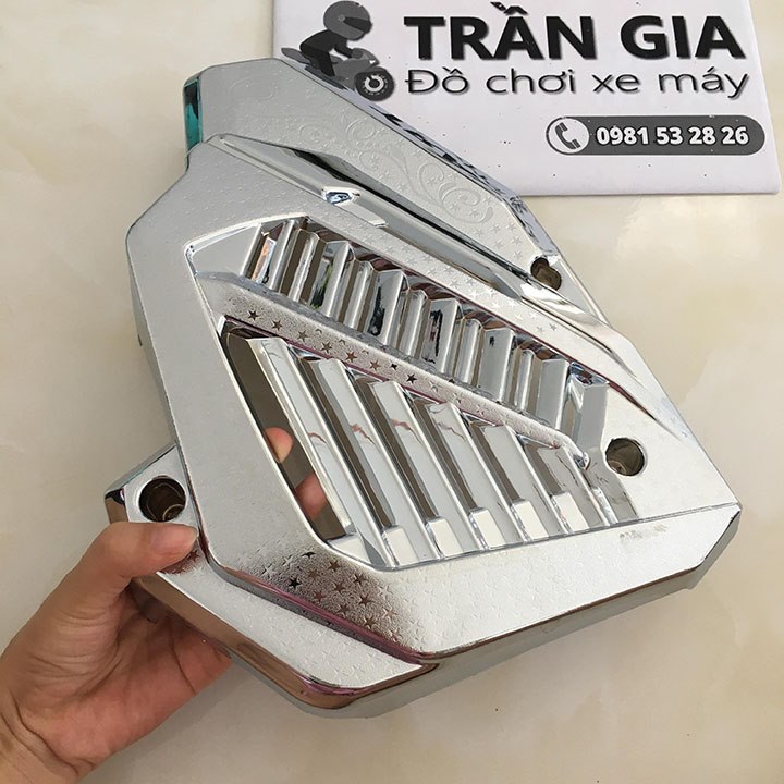 [FreeshipMAX] Ốp che két nước xe AB 125 150 airblade 2020-2021-2022 che quạt gió air blade xi inox crom cacbon - phụ kiện trang trí đồ kiểng
