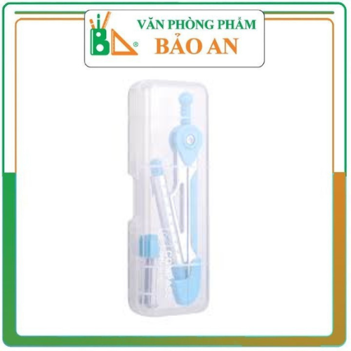 Compa học sinh Deli, Hồng/Xanh - 1 hộp - E8616 Chất liệu Aluminum cao cấp, độ bền cao