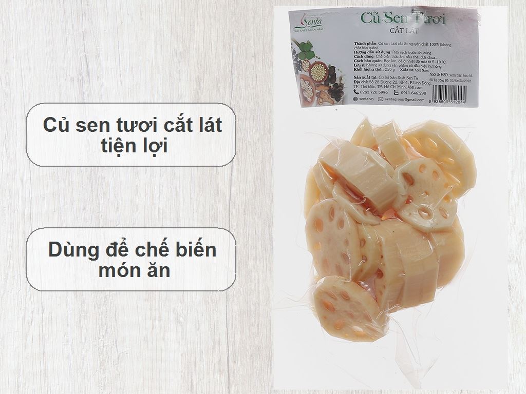 [Siêu thị WinMart] - Củ sen tươi cắt lát Senta gói 250g