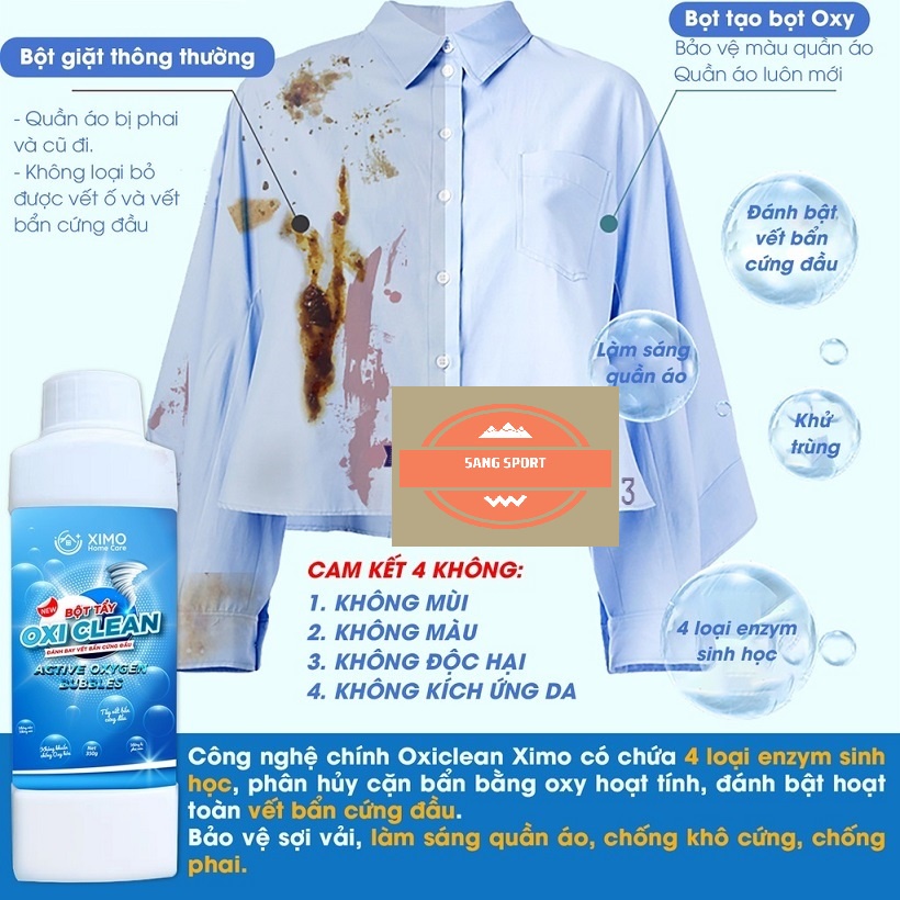 Bột tẩy vết bẩn đa năng Oxi Clean Home Ximo 350g - Tẩy vết bẩn, nấm mốc