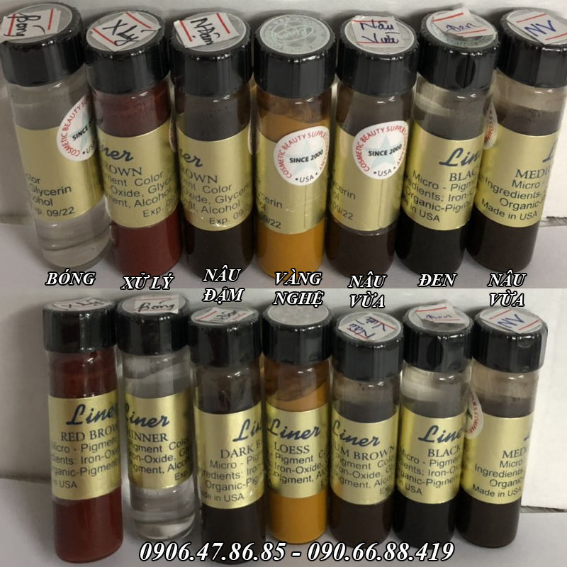 [HCM]Mực xăm Liner Tem Vàng của Mỹ 10ml