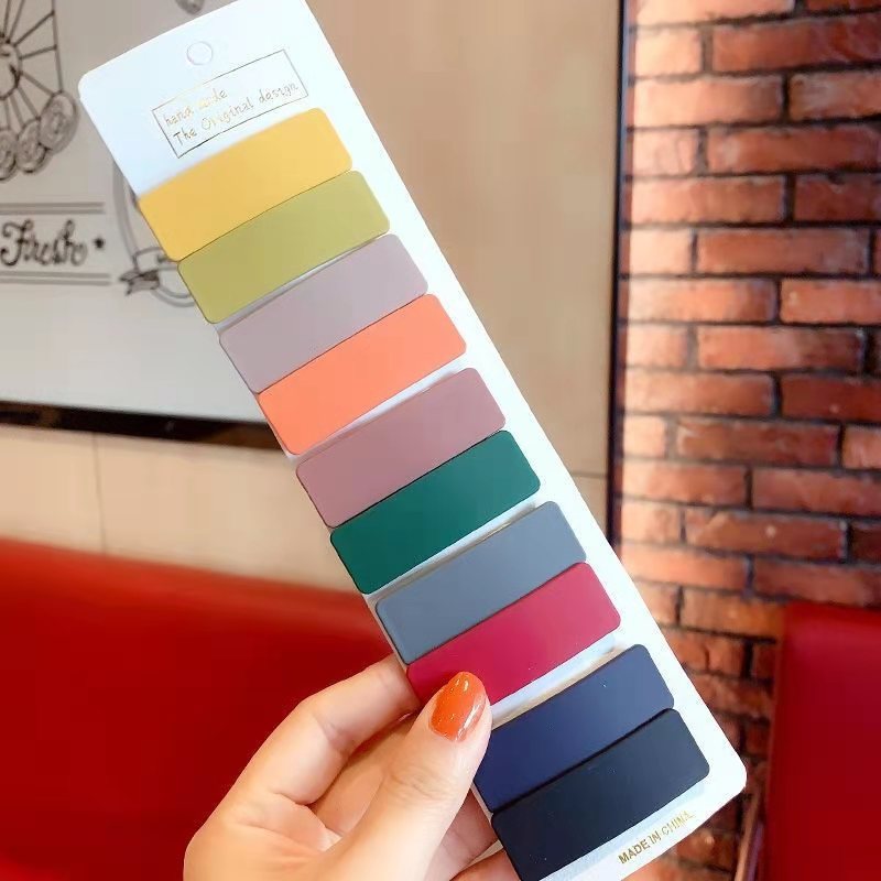 Kẹp Tóc bấm Hình Chữ Nhật Màu Trơn Đơn Giản chất liệu siêu đẹp, kẹp chắc chắn