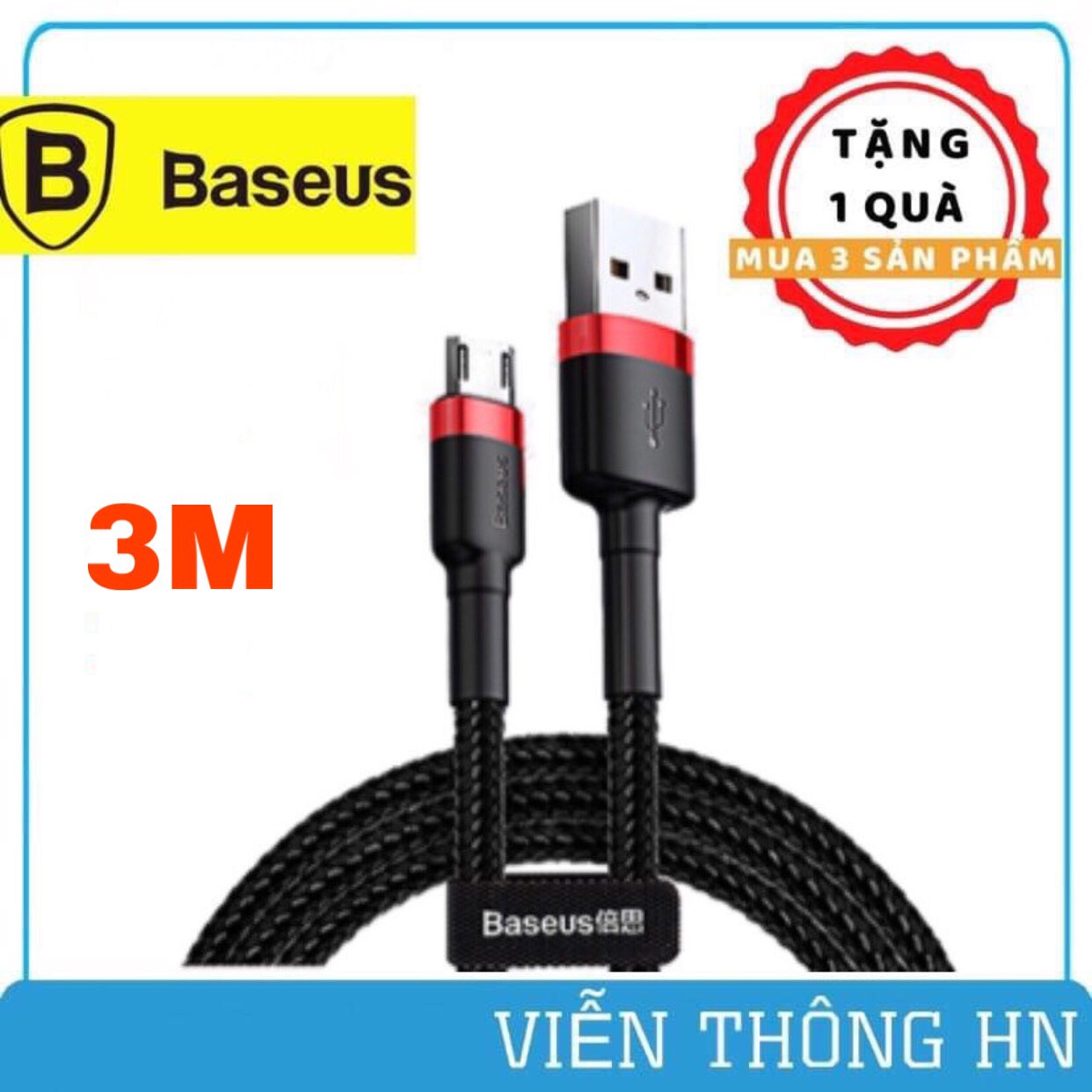 Cáp sạc baseus cafule  micro usb cho sam sung oppo - dây sạc bọc dù chống gập đứt siêu bền