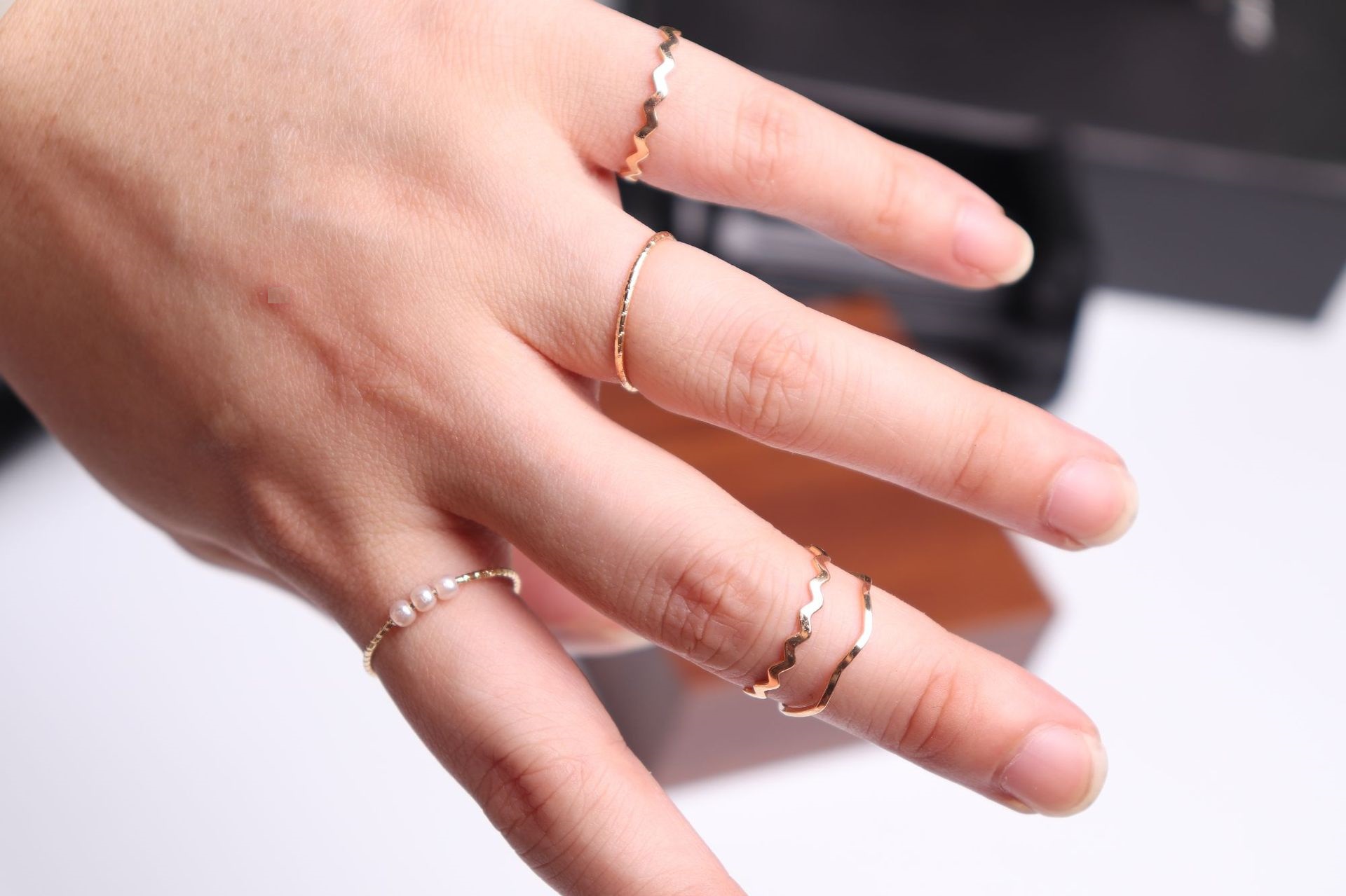 Combo 5 Chiếc Nhẫn Ngọc Trai  Phong Cách Hàn 5NHANNGOCTRAI