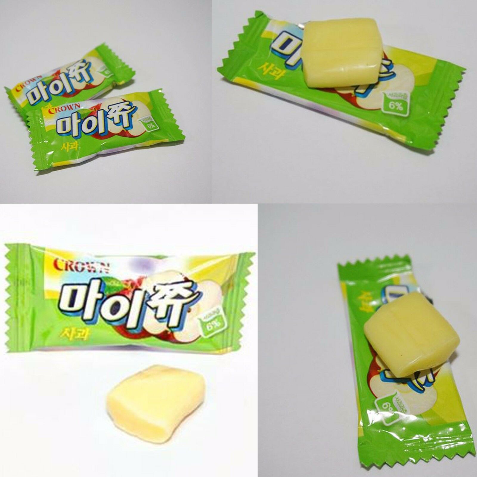 Kẹo mềm vị táo Crown 92g