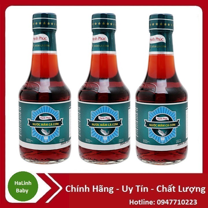 Nước Mắm Hạnh Phúc 60 Độ Đạm (250ml/chai) date mới