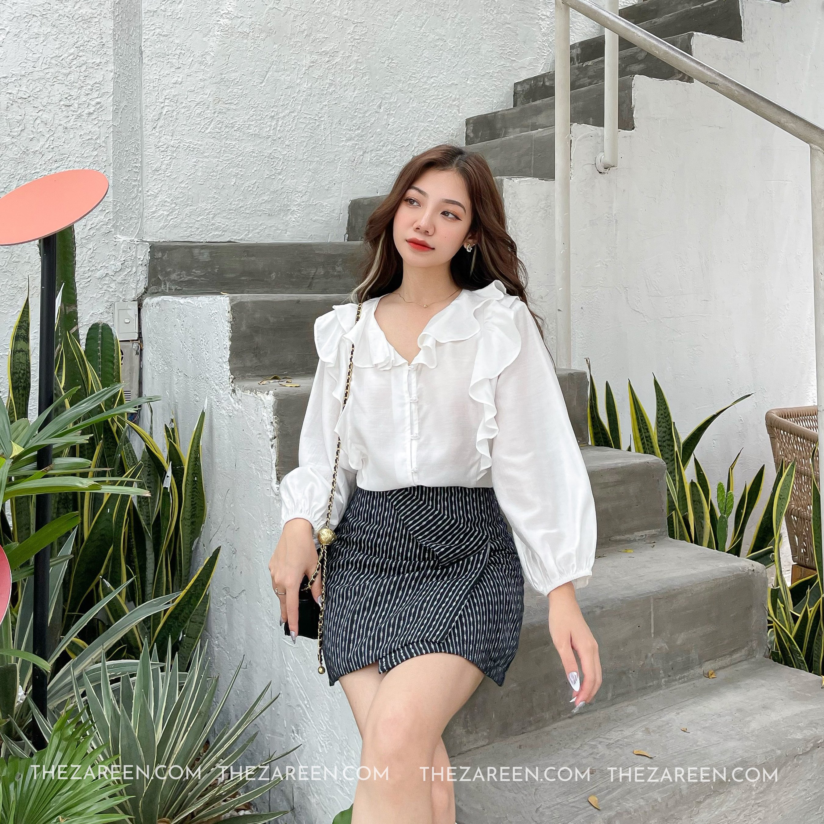 ZAREEN | CHÂN VÁY ĐẮP CHÉO BASIC VAA38
