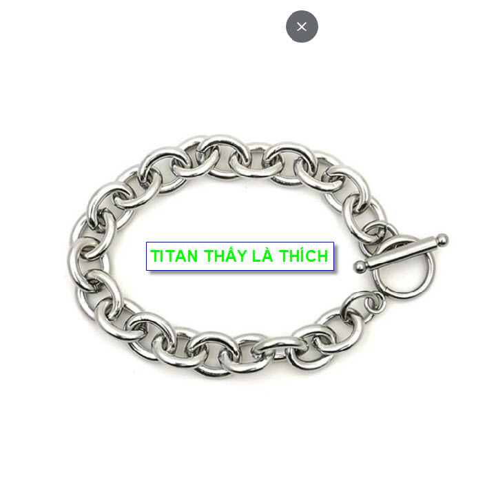 Lắc đeo tay đẹp titan Nam khoen tròn nhiều size - Cam kết 1 đổi 1 nếu gỉ sét