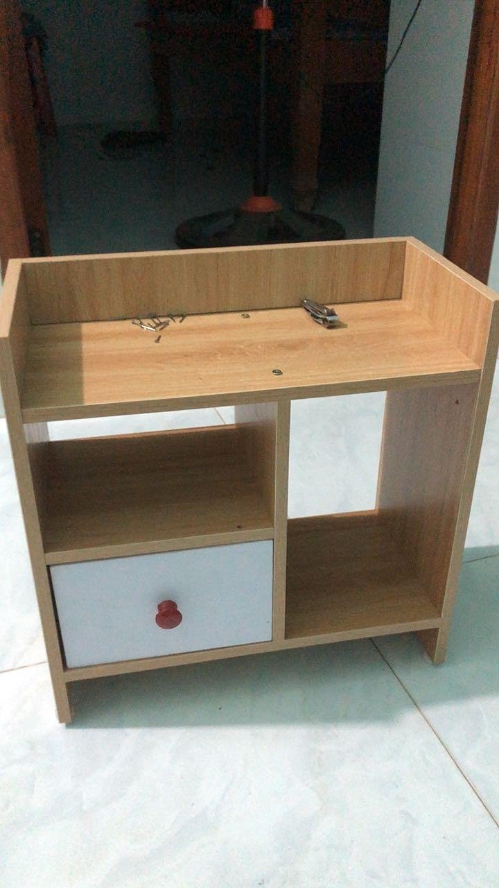 Medium density fiberboard bedside cabinet
