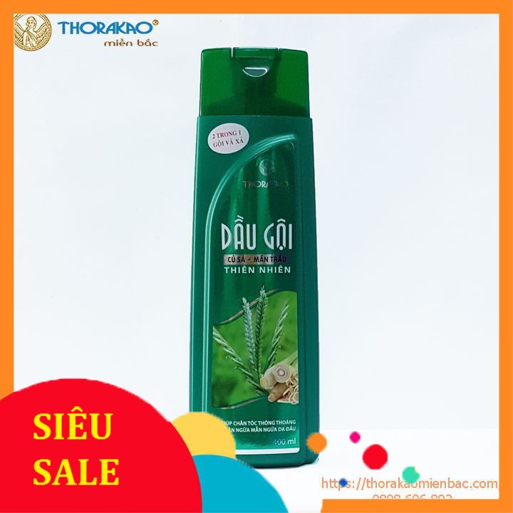 Dầu gội củ sả mần trầu Thorakao 400ml