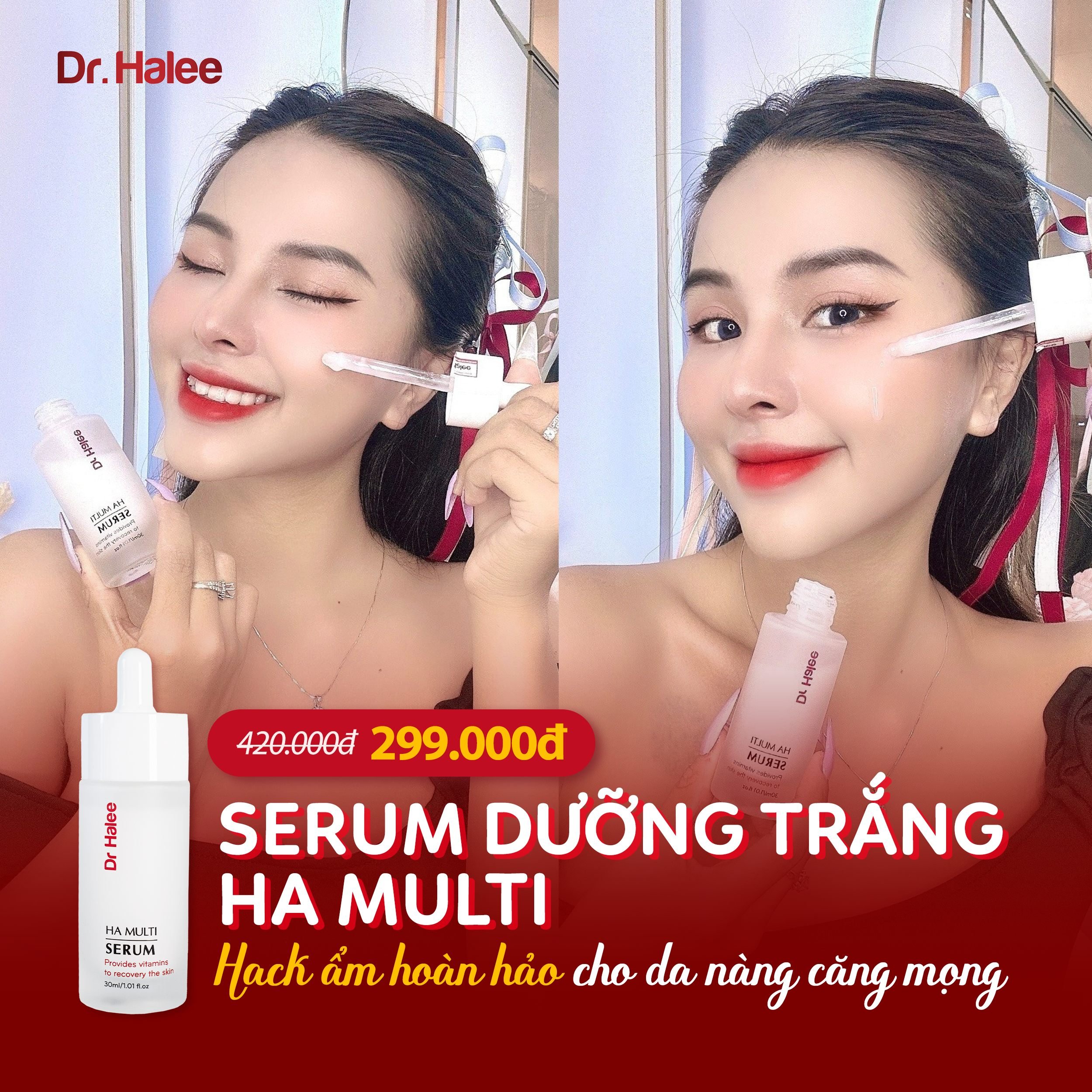 Serum Cấp Ẩm Dưỡng Trắng Da Toàn Diện HA Multi 30ml